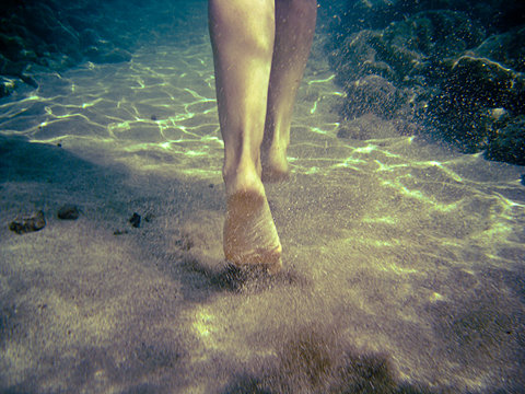 feet underwater